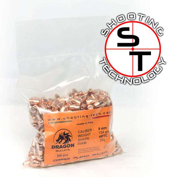 9 mm caliber HPTC Dragon Bullet EU Intra Community Shooting Technology