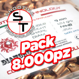 Diamond bullet Flat point Hollow Base 124 8000pcs