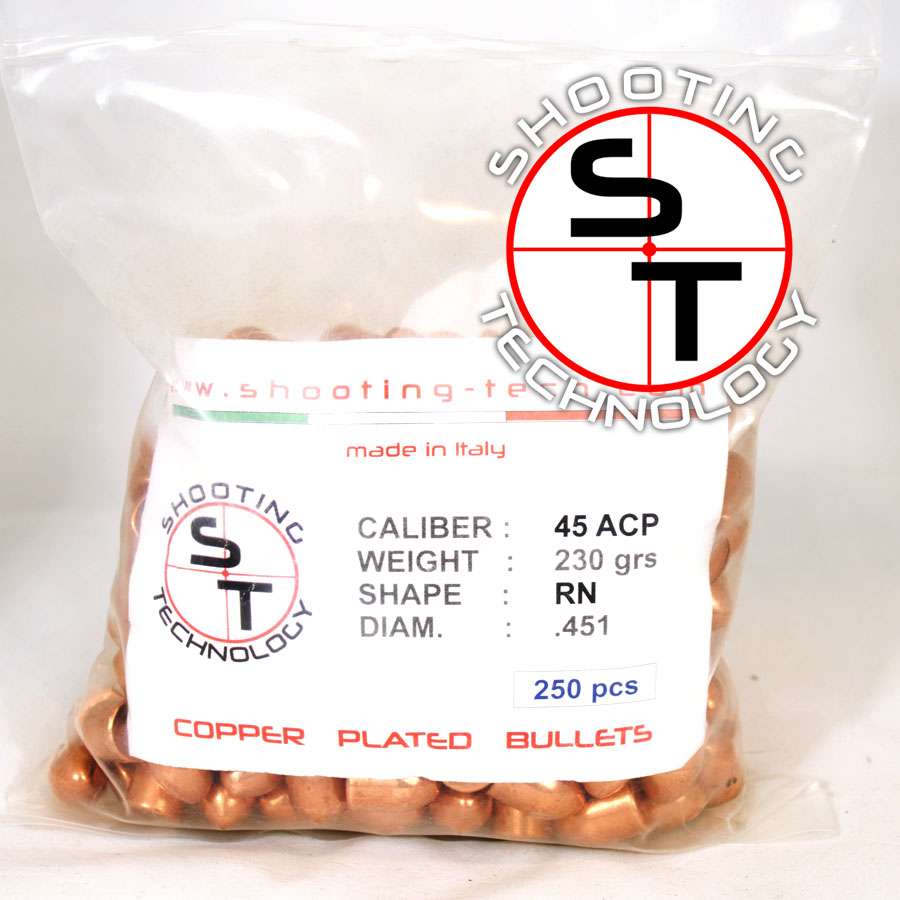 Cal. 45 RN 230 grani Palle Ramate ST Bullets 3 Palle ramate ad alta precisione cal 45 230 gr